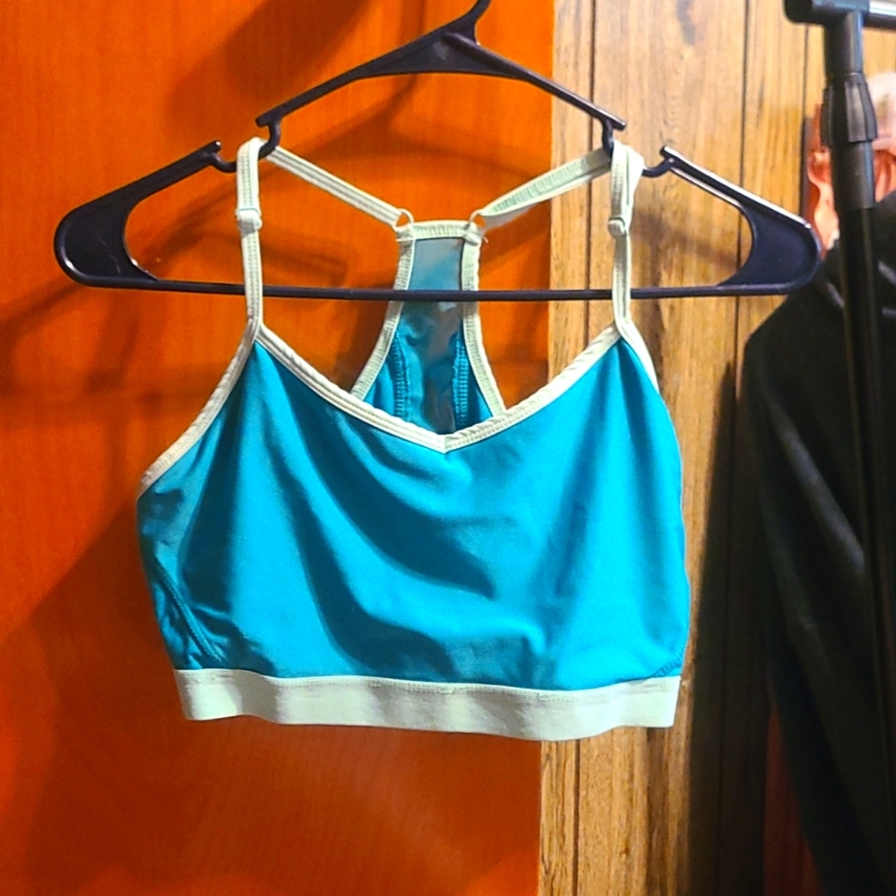 Sports bra, blue/teal